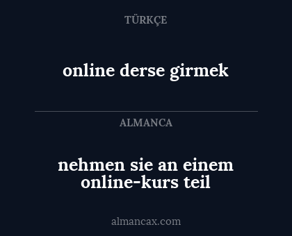 online derse girmek - nehmen sie an einem online-kurs teil