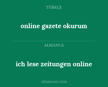 online gazete okurum - ich lese zeitungen online