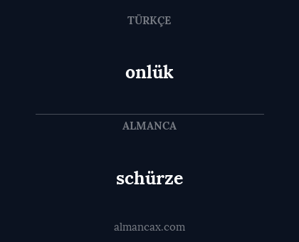 onlük - schürze