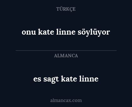 onu kate linne söylüyor - es sagt kate linne