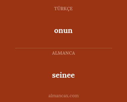 onun - seinee