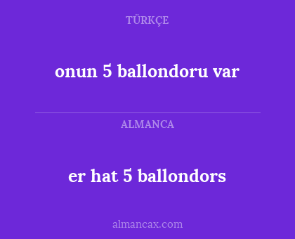 er hat 5 ballondors - onun 5 ballondoru var