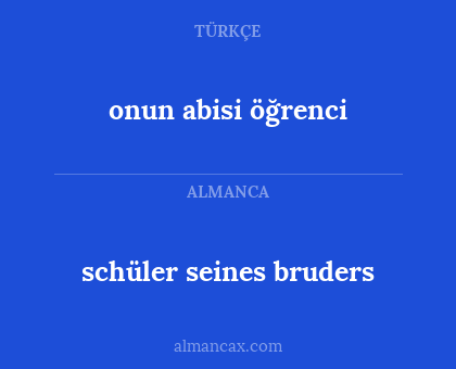 schüler seines bruders - onun abisi öğrenci