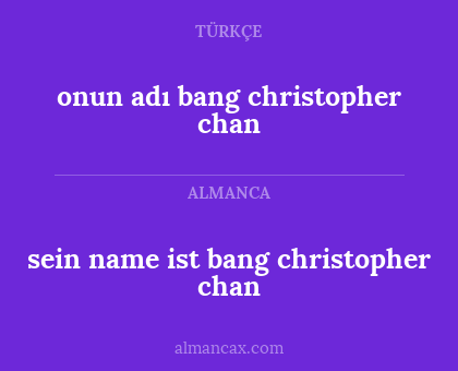 sein name ist bang christopher chan - onun adı bang christopher chan
