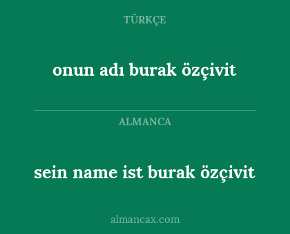 sein name ist burak özçivit - onun adı burak özçivit