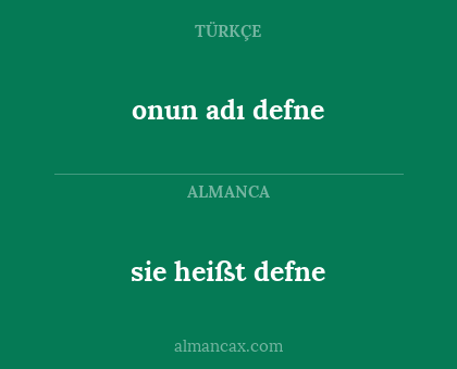 onun adı defne - sie heißt defne