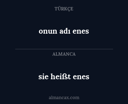 onun adı enes - sie heißt enes