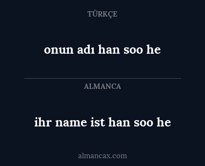 ihr name ist han soo he - onun adı han soo he