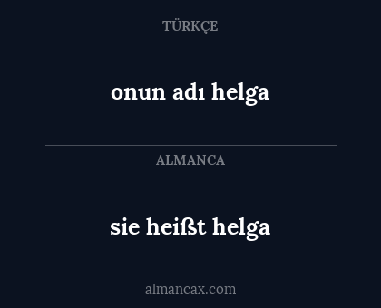 onun adı helga - sie heißt helga