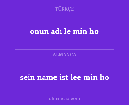 onun adı le min ho - sein name ist lee min ho