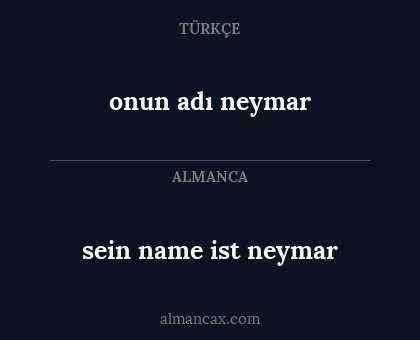 onun adı neymar - sein name ist neymar