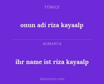 onun adi riza kayaalp - ihr name ist riza kayaalp
