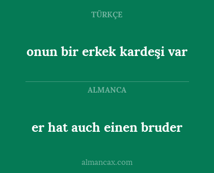 er hat auch einen bruder - onun bir erkek kardeşi var