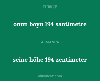 onun boyu 194 santimetre - seine höhe 194 zentimeter