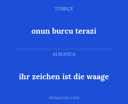 ihr zeichen ist die waage - onun burcu terazi