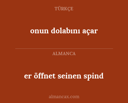 onun dolabını açar - er öffnet seinen spind