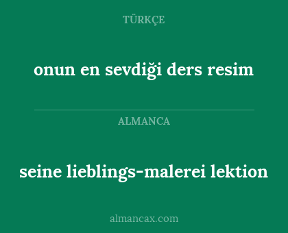 seine lieblings-malerei lektion - onun en sevdiği ders resim