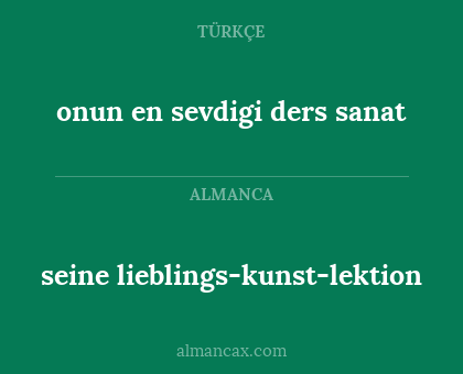 seine lieblings-kunst-lektion - onun en sevdigi ders sanat