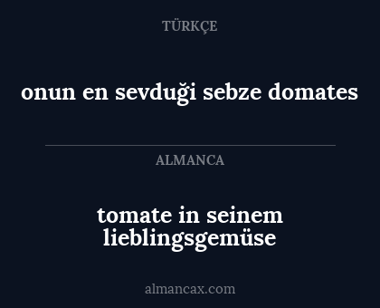 tomate in seinem lieblingsgemüse - onun en sevduği sebze domates