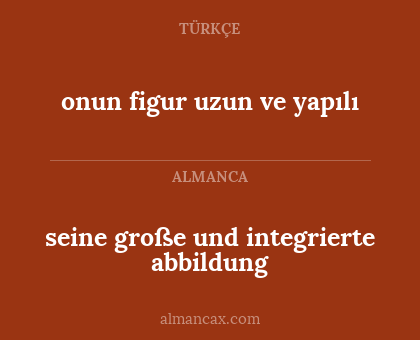 onun figur uzun ve yapılı - seine große und integrierte abbildung