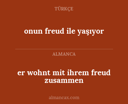 er wohnt mit ihrem freud zusammen - onun freud ile yaşıyor