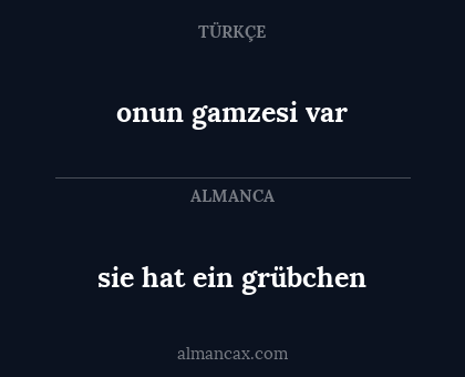 onun gamzesi var - sie hat ein grübchen