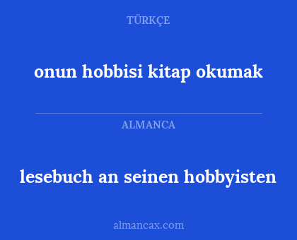 onun hobbisi kitap okumak - lesebuch an seinen hobbyisten
