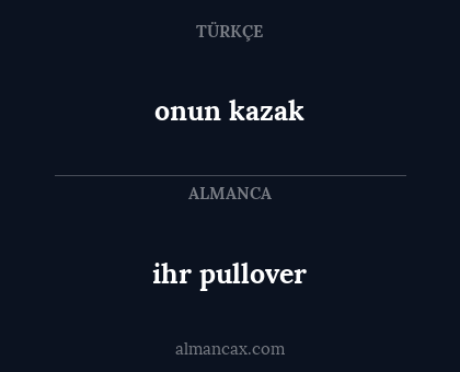 onun kazak - ihr pullover