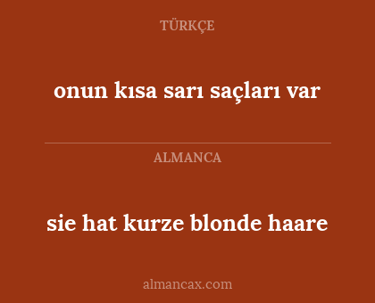 onun kısa sarı saçları var - sie hat kurze blonde haare
