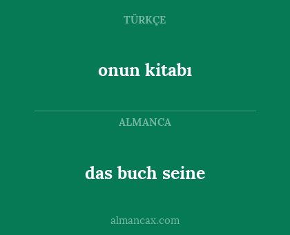 das buch seine - onun kitabı