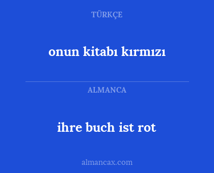 ihre buch ist rot - onun kitabı kırmızı