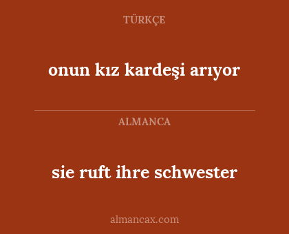 sie ruft ihre schwester - onun kız kardeşi arıyor