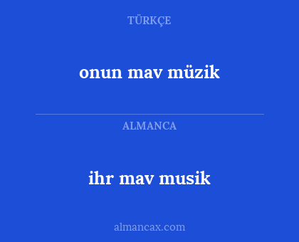 ihr mav musik - onun mav müzik