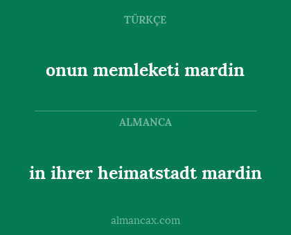 in ihrer heimatstadt mardin - onun memleketi mardin