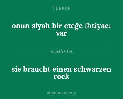 onun siyah bir eteğe ihtiyacı var - sie braucht einen schwarzen rock