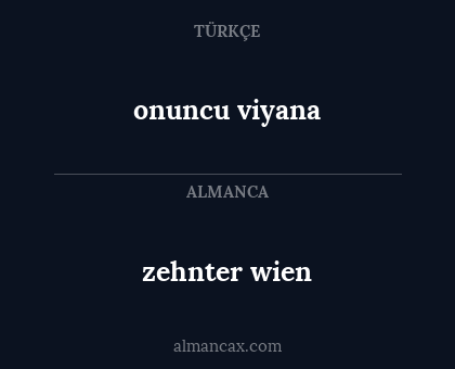 onuncu viyana - zehnter wien