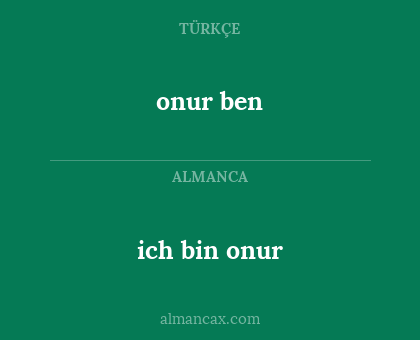 ich bin onur - onur ben