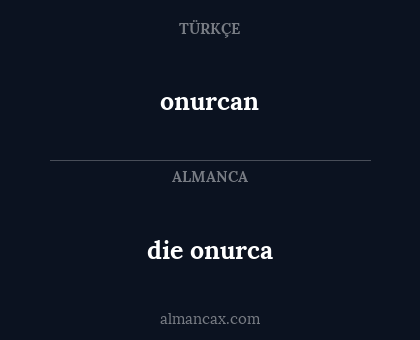 die onurca - onurcan
