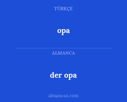 opa - der opa