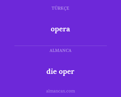 die oper - opera