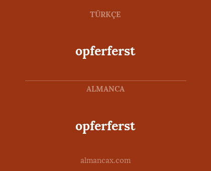 opferferst - opferferst