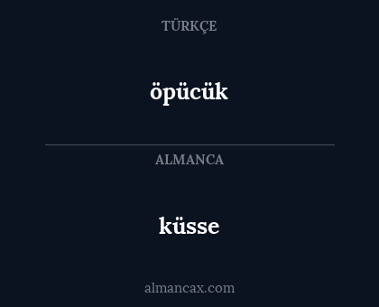 öpücük - küsse