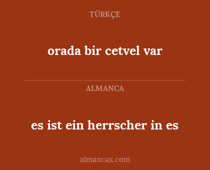 es ist ein herrscher in es - orada bir cetvel var
