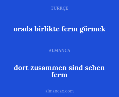 orada birlikte ferm görmek - dort zusammen sind sehen ferm