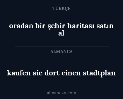 kaufen sie dort einen stadtplan - oradan bir şehir haritası satın al