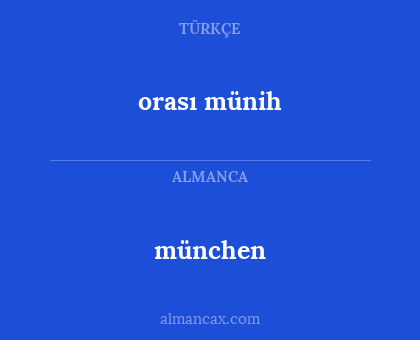münchen - orası münih