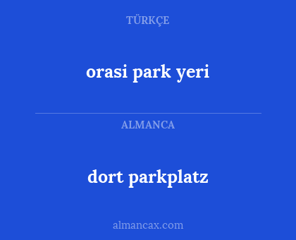 dort parkplatz - orasi park yeri