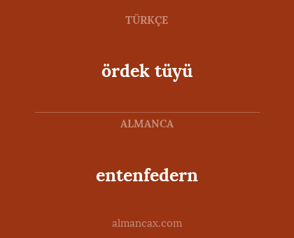 entenfedern - ördek tüyü