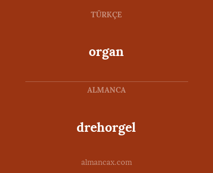 organ - drehorgel