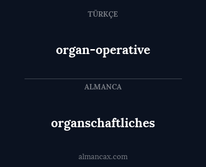 organschaftliches - organ-operative